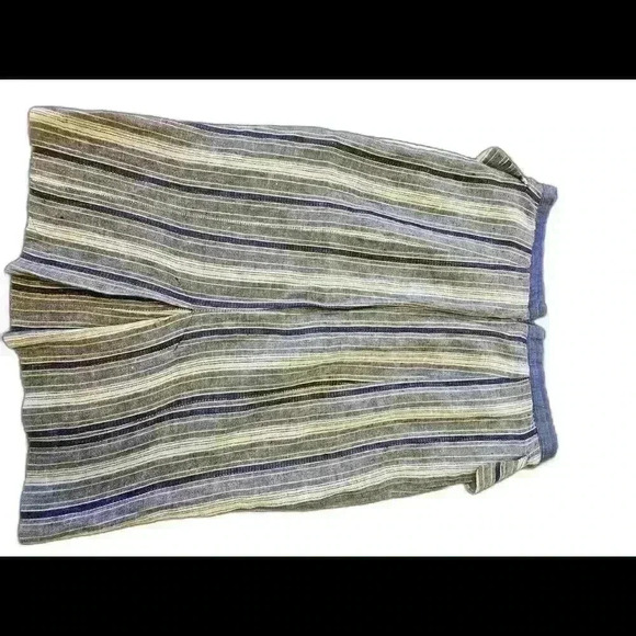 Trendy Striped Midi Skirt with Pockets - Picture 5 of 7